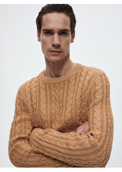Reserved - Sweter ze strukturalnym splotem - Beżowy ze sklepu Reserved w kategorii Swetry męskie - zdjęcie 148252098