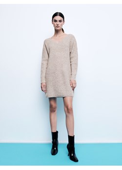 Reserved - Dzianinowa sukienka - Beżowy ze sklepu Reserved w kategorii Sukienki - zdjęcie 148253218