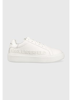 Karl Lagerfeld sneakersy skórzane KL62210 MAXI KUP kolor biały ze sklepu ANSWEAR.com w kategorii Trampki damskie - zdjęcie 148276385