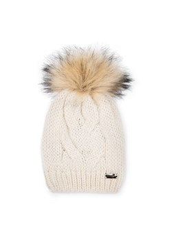Damska czapka z szerokim splotem i pomponem ze sklepu WITTCHEN w kategorii Czapki zimowe damskie - zdjęcie 148276716