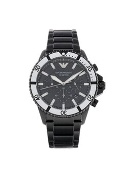 Zegarek EMPORIO ARMANI - AR80050 Black/Silver ze sklepu eobuwie.pl w kategorii Zegarki - zdjęcie 148284698