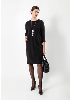 Prosta czarna sukienka z kieszeniami ze sklepu Molton w kategorii Sukienki - zdjęcie 148332668