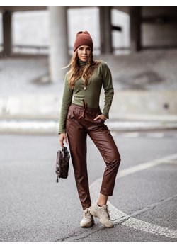 Spodnie Salia Brązowe ze sklepu Lisa Mayo w kategorii Spodnie damskie - zdjęcie 148334337