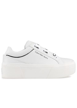 Buty Calvin Klein Flatform+ Low Branded Laces YW0YW00868-0K4 - białe ze sklepu streetstyle24.pl w kategorii Trampki damskie - zdjęcie 148365349