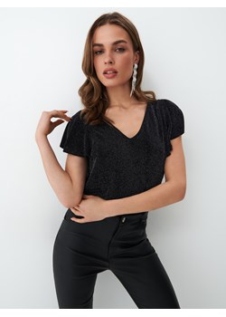 Mohito - Błyszcząca bluzka - Czarny ze sklepu Mohito w kategorii Bluzki damskie - zdjęcie 148399065