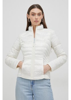 Guess kurtka dwustronna damska kolor biały przejściowa ze sklepu ANSWEAR.com w kategorii Kurtki damskie - zdjęcie 148411057