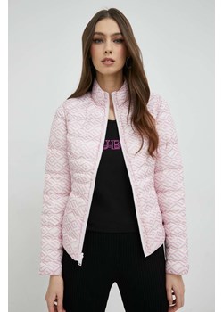 Guess kurtka dwustronna damska kolor różowy przejściowa ze sklepu ANSWEAR.com w kategorii Kurtki damskie - zdjęcie 148411066