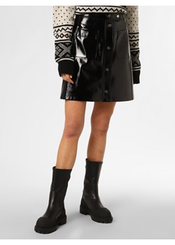 HUGO Spódnica damska Kobiety Sztuczne włókno czarny jednolity ze sklepu vangraaf w kategorii Spódnice - zdjęcie 148437937