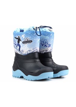 Śniegowce dziecięce z wełną - Ren But Muflon 32-468, niebieskie ze sklepu ulubioneobuwie w kategorii Buty zimowe dziecięce - zdjęcie 148438425