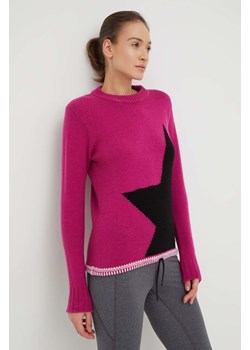 Newland sweter wełniany damski kolor różowy ze sklepu ANSWEAR.com w kategorii Swetry damskie - zdjęcie 148455365