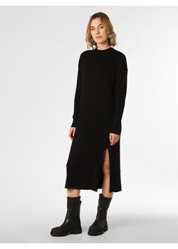 EDITED Sukienka damska Kobiety wiskoza czarny jednolity ze sklepu vangraaf w kategorii Sukienki - zdjęcie 148462138
