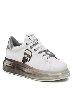 Sneakersy Karl Lagerfeld - KL62631D  White Lthr W/Black ze sklepu eobuwie.pl w kategorii Trampki damskie - zdjęcie 148473077