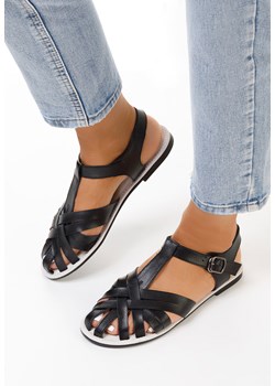 Czarne sandały damskie skórzane Viela ze sklepu Zapatos w kategorii Sandały damskie - zdjęcie 148525486