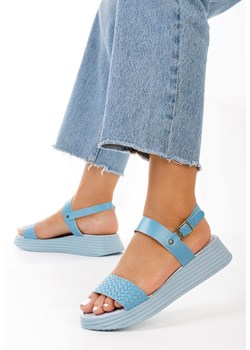 Niebieskie sandały skórzane Legoa ze sklepu Zapatos w kategorii Sandały damskie - zdjęcie 148525488