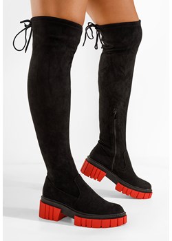 Czarne kozaki za kolano płaskie Dolaria V2 ze sklepu Zapatos w kategorii Kozaki damskie - zdjęcie 148526095
