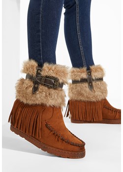 Camelowe zimowe buty damskie Pavia ze sklepu Zapatos w kategorii Śniegowce damskie - zdjęcie 148526305