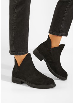 Czarne botki płaskie Lariva ze sklepu Zapatos w kategorii Botki - zdjęcie 148526568