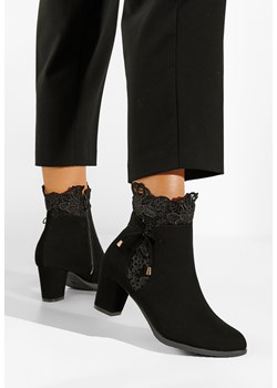 Czarne botki na obcasie Ralma ze sklepu Zapatos w kategorii Botki - zdjęcie 148526856