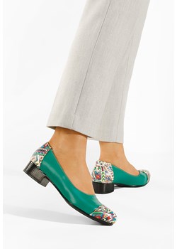 Zielone czółenka skórzane Romina V2 ze sklepu Zapatos w kategorii Czółenka - zdjęcie 148527076