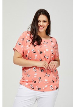 Bluzka koszulowa z nadrukiem ze sklepu Moodo.pl w kategorii Bluzki damskie - zdjęcie 148566845