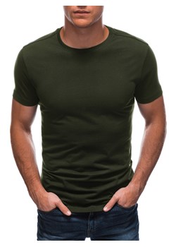 T-shirt męski basic EM-TSBS-0100 - oliwkowy ze sklepu Edoti w kategorii T-shirty męskie - zdjęcie 148567336