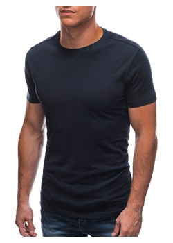 T-shirt męski basic EM-TSBS-0100 - granatowy ze sklepu Edoti w kategorii T-shirty męskie - zdjęcie 148567347