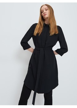 Mohito - Długa koszula z wiązaniem - Czarny ze sklepu Mohito w kategorii Sukienki - zdjęcie 148582787