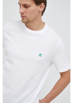 United Colors of Benetton t-shirt bawełniany kolor biały gładki ze sklepu ANSWEAR.com w kategorii T-shirty męskie - zdjęcie 148599215