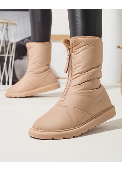 Jasnobrązowe damskie buty a'la śniegowce Tirigga- Obuwie ze sklepu royalfashion.pl w kategorii Śniegowce damskie - zdjęcie 148614437