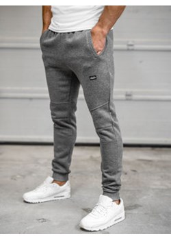 Grafitowe dresowe spodnie męskie Denley KK2231A ze sklepu Denley w kategorii Spodnie męskie - zdjęcie 148644579