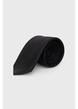 Seidensticker krawat jedwabny kolor czarny ze sklepu ANSWEAR.com w kategorii Krawaty - zdjęcie 148644725