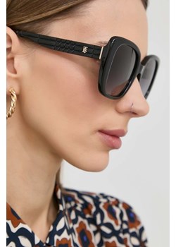 Burberry okulary przeciwsłoneczne damskie kolor czarny ze sklepu ANSWEAR.com w kategorii Okulary przeciwsłoneczne damskie - zdjęcie 148644765