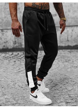 Spodnie dresowe męskie czarne OZONEE JS/8K173 ze sklepu ozonee.pl w kategorii Spodnie męskie - zdjęcie 148645628