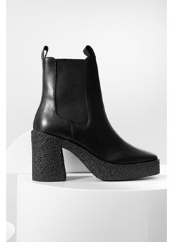 Answear Lab women's leather Chelsea boots black on the post from the ANSWEAR.com store in the Boots category - photo 148654678