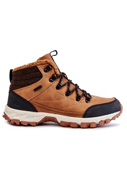 Męskie Ocieplane Botki Buty Trekkingowe Cross Jeans KK1R4021C Camel brązowe ze sklepu ButyModne.pl w kategorii Buty trekkingowe męskie - zdjęcie 148965356