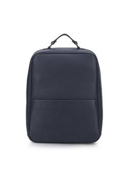Plecak na laptopa 15,6” z gładką kieszenią granatowy ze sklepu WITTCHEN w kategorii Plecaki - zdjęcie 148966745
