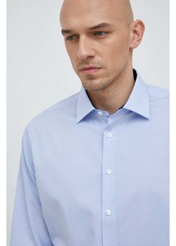 Seidensticker koszula bawełniana Shaped męska kolor niebieski regular 01.253710 ze sklepu ANSWEAR.com w kategorii Koszule męskie - zdjęcie 148988085
