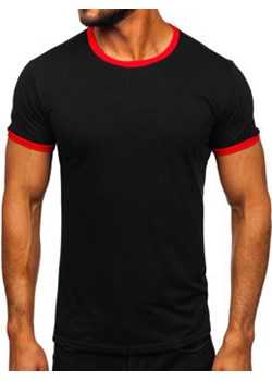 Czarny bez nadruku t-shirt męski Denley 8T83 ze sklepu Denley w kategorii T-shirty męskie - zdjęcie 148992968
