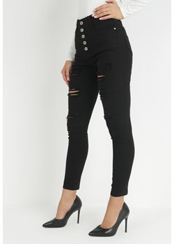 Czarne Jeansy Skinny na Guziki Arru ze sklepu Born2be Odzież w kategorii Jeansy damskie - zdjęcie 149034159