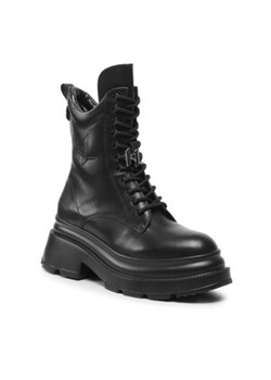 Botki KARL LAGERFELD - KL45071 Black Lthr ze sklepu eobuwie.pl w kategorii Workery damskie - zdjęcie 149036235
