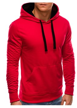 Bluza męska z kapturem 1352B - czerwona ze sklepu Edoti w kategorii Bluzy męskie - zdjęcie 149053879
