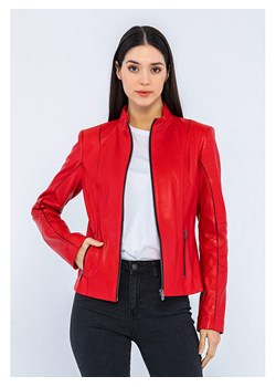 Skórzana kurtka w kolorze czerwonym ze sklepu Limango Polska w kategorii Kurtki damskie - zdjęcie 149065067