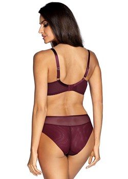 Nora B150 bordowy koronkowy biustonosz semi-soft, Kolor bordowy, Rozmiar 65F, Ewa Bien ze sklepu Intymna w kategorii Biustonosze - zdjęcie 149066318