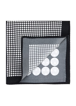 Poszetka jedwabna we wzory czarno-biała ze sklepu WITTCHEN w kategorii Poszetki i butonierki - zdjęcie 149071019