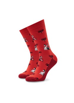 Skarpety wysokie unisex Stereo Socks - Mammoth Czerwony ze sklepu eobuwie.pl w kategorii Skarpetki damskie - zdjęcie 149075208