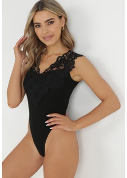 Czarne Koronkowe Body Albertyne ze sklepu Born2be Odzież w kategorii Bluzki damskie - zdjęcie 149085788