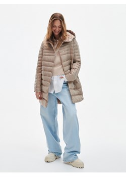 Reserved - Pikowany płaszcz - Beżowy ze sklepu Reserved w kategorii Płaszcze damskie - zdjęcie 149097469