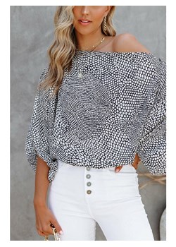 Bluzka w kolorze biało-czarnym ze wzorem ze sklepu Limango Polska w kategorii Bluzki damskie - zdjęcie 149103289