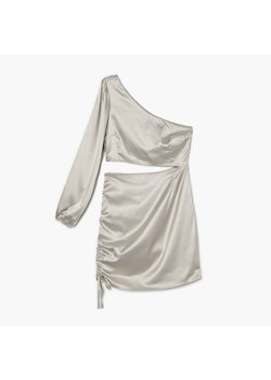 Cropp - Srebrna asymetryczna sukienka - Jasny szary ze sklepu Cropp w kategorii Sukienki - zdjęcie 149108937