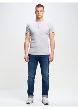 Koszulka męska z prążkowanej dzianiny Basicag 901 ze sklepu Big Star w kategorii T-shirty męskie - zdjęcie 149111358